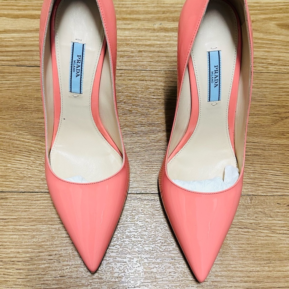 PRADA Pink Patent Leather Pump Heels - Picture 2 of 16
